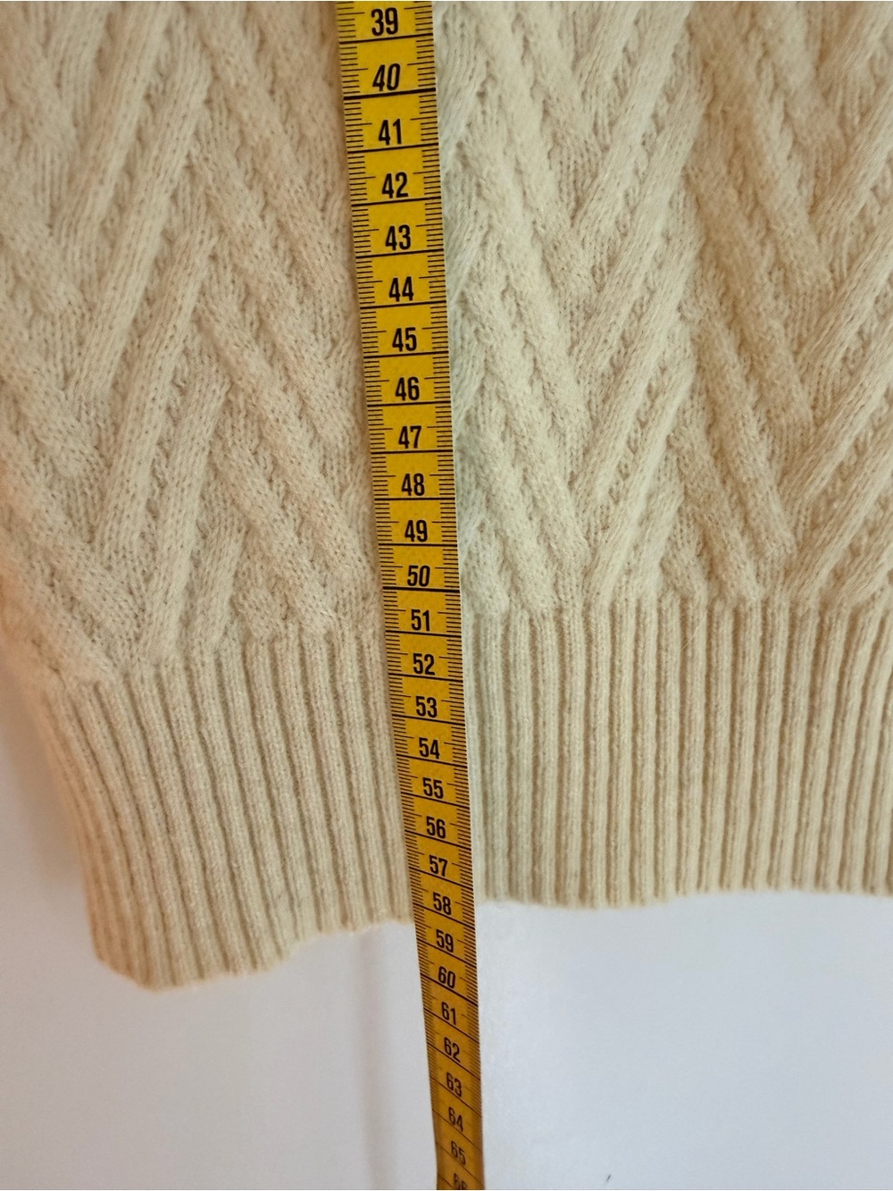 Patagonia Cream Chevron-Knit Crew Sweater - Picture 6 of 13